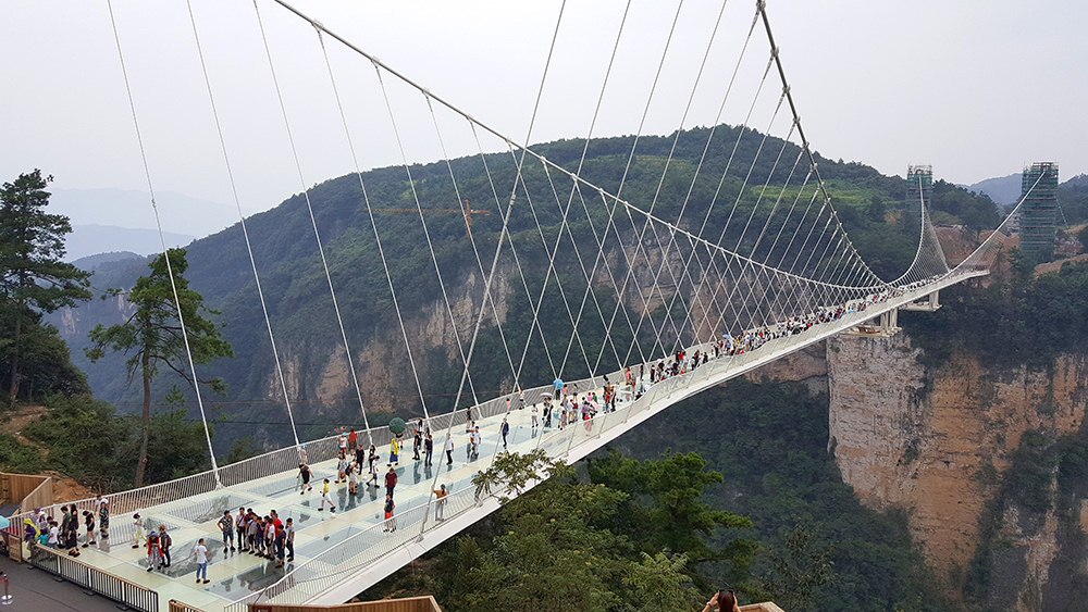Glass Bottomed Bridge in Zhangjiajie