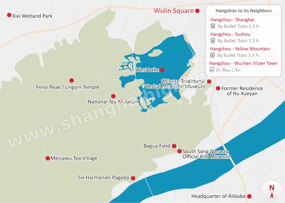 Hangzhou Tourist Map