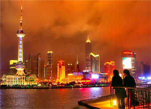 the Bund at night